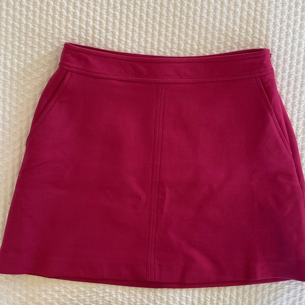 NWT Boden Women’s Wool Blend Mini Skirt, Fuschia, Size 6